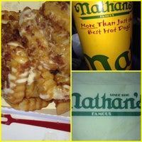 Photo taken at Nathan&amp;#39;s Famous by Embracelyfe D. on 6/13/2014