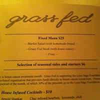 Photo taken at Grass Fed by Mary Kay H. on 10/6/2012