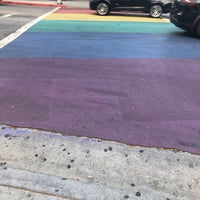 Photo taken at West Hollywood Rainbow Crosswalks by Sean F. on 4/6/2019