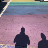 Photo taken at West Hollywood Rainbow Crosswalks by Sean F. on 3/19/2019