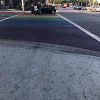 Photo taken at West Hollywood Rainbow Crosswalks by Sean F. on 4/17/2019