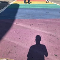 Photo taken at West Hollywood Rainbow Crosswalks by Sean F. on 3/24/2019