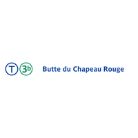 Photo taken at Station Butte du Chapeau Rouge [T3b] by RATP on 7/9/2013