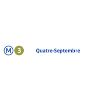 Photo taken at Métro Quatre-Septembre [3] by RATP on 7/19/2013