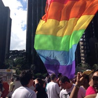 Photo taken at 19ª Parada do Orgulho LGBT de São Paulo by Jennifer M. on 6/7/2015