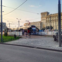 Photo taken at Трамвайная остановка «Метро «Сокол» by Ändrey Ü. on 7/25/2016