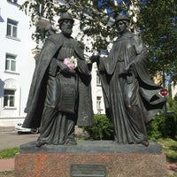 Photo taken at Памятник Петру и Февронии by Мария М. on 6/14/2015