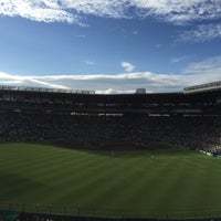 Photo taken at Hanshin Koshien Stadium by Miso N. on 7/20/2015