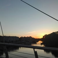 Photo taken at Gājēju tilts Mītava by Līga U. on 6/9/2018