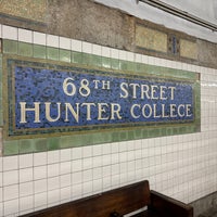 Photo taken at MTA Subway - 68th St/Hunter College (6) by Luke C. on 1/4/2024