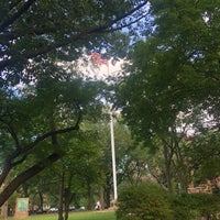 Photo taken at Flagpole Green - Forest Hills Gardens by Luke C. on 8/17/2020
