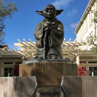 Photo taken at Yoda Fountain by Alex L. on 12/15/2019