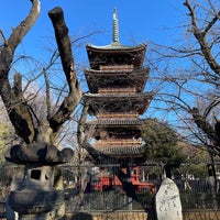 Photo taken at The Five-storied Pagoda of the Former Kan&amp;#39;ei-ji Temple by Jerry K. on 1/29/2024