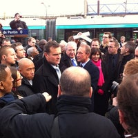 Photo taken at Station Porte de Pantin — Parc de la Villette [T3b] by Joachim M. on 12/15/2012