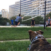 Photo taken at Crystal City Sand Volleyball Courts by Nick on 10/4/2016