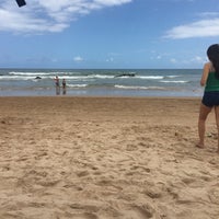 Photo taken at Praia de Pituaçu by Andresa M. on 12/31/2016