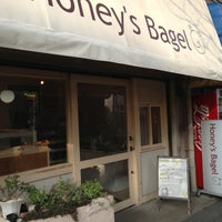 Photo taken at Honey&amp;#39;s Bagel 鷺ノ宮 by Yukino K. on 3/19/2013