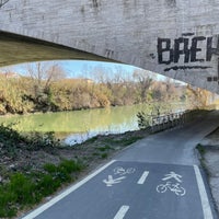 Photo taken at Ponte Testaccio by Dino P. on 3/2/2022