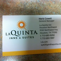 Photo taken at La Quinta Inn &amp; Suites Houston Northwest by 💜💜Priscilla💜💜 on 12/27/2012