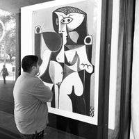 Photo taken at Picasso Black and White exhibition by David D. on 5/19/2013