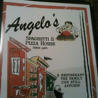 Photo taken at Angelo&amp;#39;s Pizza, Steak &amp;amp; Spaghetti by Kristina H. on 7/14/2014