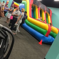 Photo taken at Lake Wylie Bowl N&amp;#39; Bounce by Nick S. on 8/24/2019