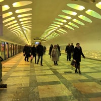 Photo taken at metro Nakhimovsky Prospekt by Александр В. on 1/15/2019