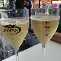 Photo taken at Moet &amp;amp; Chandon Terrace - US Open by Adam D. on 8/31/2014
