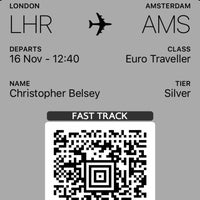 Photo taken at BA0438 to Amsterdam AMS by Chris B. on 11/16/2015