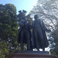 Photo taken at Goethe &amp;amp; Schiller Statue by Michael Y. on 3/23/2014