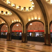 Photo taken at metro Mayakovskaya by RM on 4/24/2018