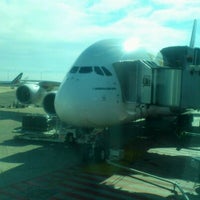 Photo taken at Emirates Flight to Dubai by Fumio T. on 2/22/2012