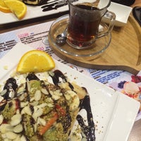 Photo taken at Waffle&amp;#39;s by Merve G. on 2/21/2016