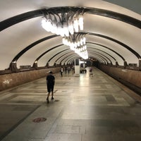 Photo taken at metro Pobeda by Pavel V. on 6/18/2018