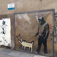 Photo taken at Banksy - &amp;quot;Keith Haring Dog &amp;amp; Hoodie&amp;quot; by Kon J. on 5/5/2014