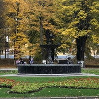 Photo taken at Фонтан в парке «Липки» by Ольга V. on 10/3/2021