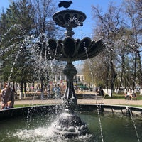 Photo taken at Фонтан в парке «Липки» by Ольга V. on 5/11/2021