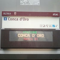 Photo taken at Metro Conca D&#39;Oro (MB1) by Popoy D. on 1/17/2013