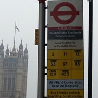 Photo taken at Westminster Station Parliament Square Bus Stop by Elegant on 3/7/2013