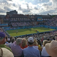 Photo taken at Queens Club Centre Court by Chris M. on 6/19/2018