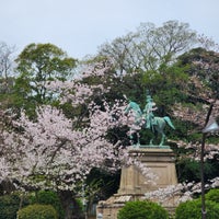 Photo taken at Equestrian Statue of Prince Komatsu Akihito by Tamotsu K. on 4/2/2024