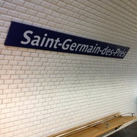 Photo taken at Métro Saint-Germain-des-Prés [4] by Maria-Luisa G. on 10/20/2012