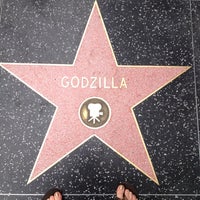 Photo taken at Godzilla&amp;#39;s Star, Hollywood Walk of Fame by Sari-Beth on 3/24/2014