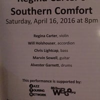 Photo taken at Walt Whitman Theatre by Leigh S. on 4/17/2016