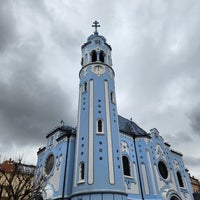 Photo taken at Kostol sv. Alžbety (The Blue Church) by Elif on 2/20/2024