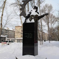 Photo taken at Памятник Виктору Цою by Andrey T. on 12/1/2012