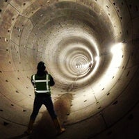 Photo taken at Noord-Zuidlijn Tunnel by Brooke S. on 5/22/2013