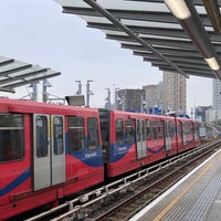 Photo taken at Poplar DLR Station by Michael D. on 10/18/2023