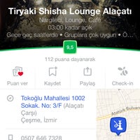 รูปภาพถ่ายที่ Tiryaki Shisha Lounge &amp;#39;&amp;#39;ALAÇATI&amp;#39;&amp;#39; โดย Kadri Y. เมื่อ 4/2/2015