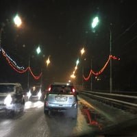 Photo taken at Мост в Гончарах by Salamis on 1/23/2017